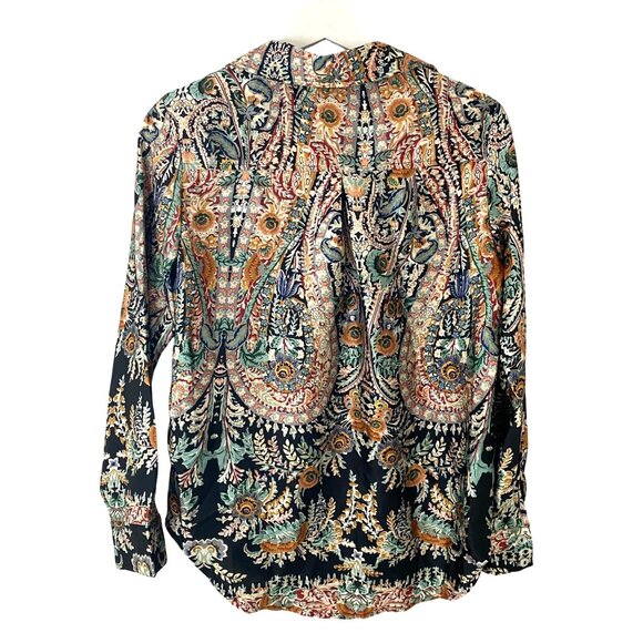 Böhme Auden Paisley Shirt Size XS NWT Mother of Pearl Button Up & Sleeves - Picture 2 of 12